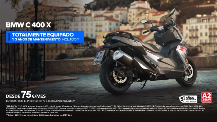 BMW Motorrad C 400 X desde 75€/mes*
