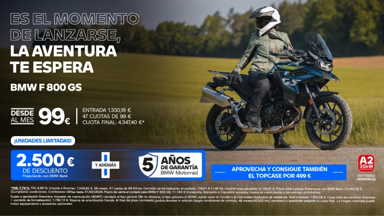 BMW Motorrad F 800 GS desde 99€/mes*