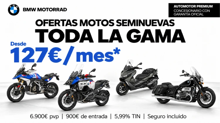 BMW Motorrad seminuevas desde 127€/mes*